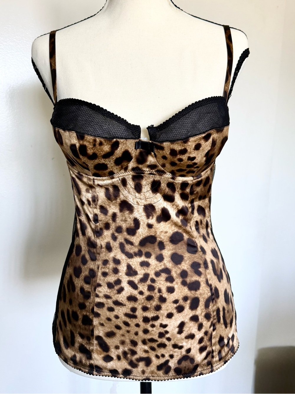 Vintage 2000’s Y2K Dolce & Gabbana  Leopard Print Bustier EUC